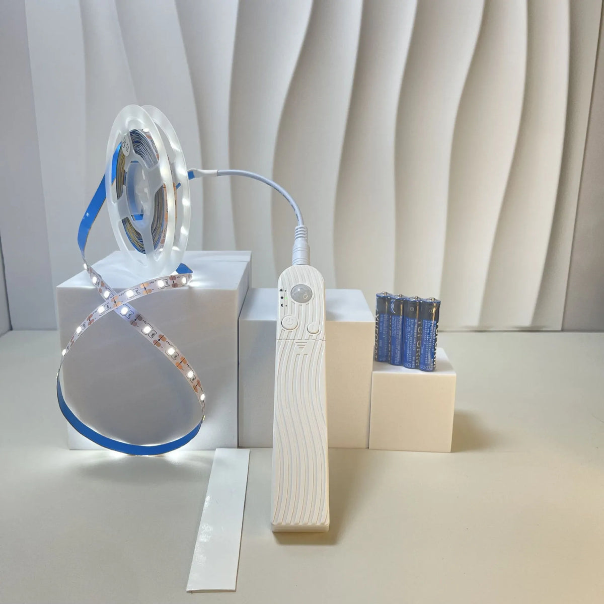 LED human body induction light strip, waterproof, 1m 2m or 3m, warm white or white, for under bed sofa wardrobe cabinet