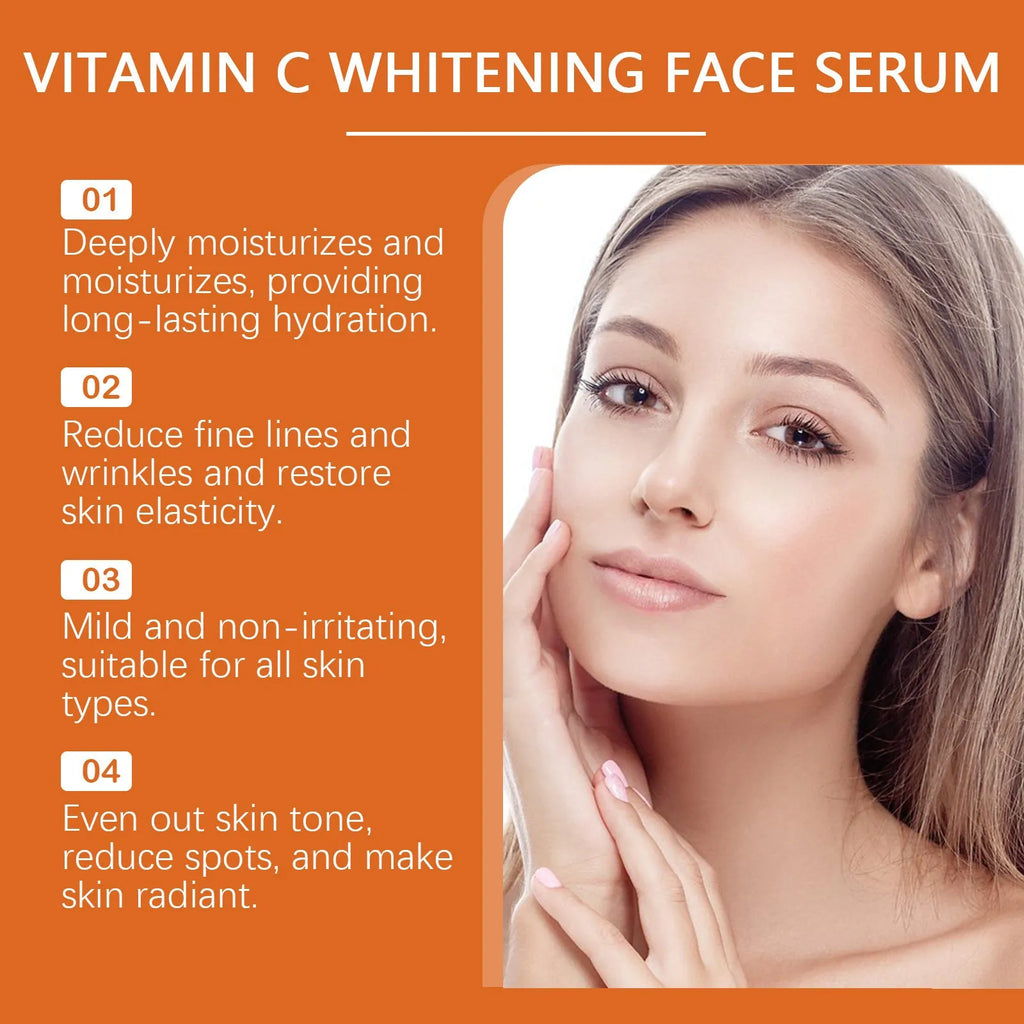 30ml face essence with hyaluronic acid, vitamin C and vitamin E for hydrating and brightening skin
