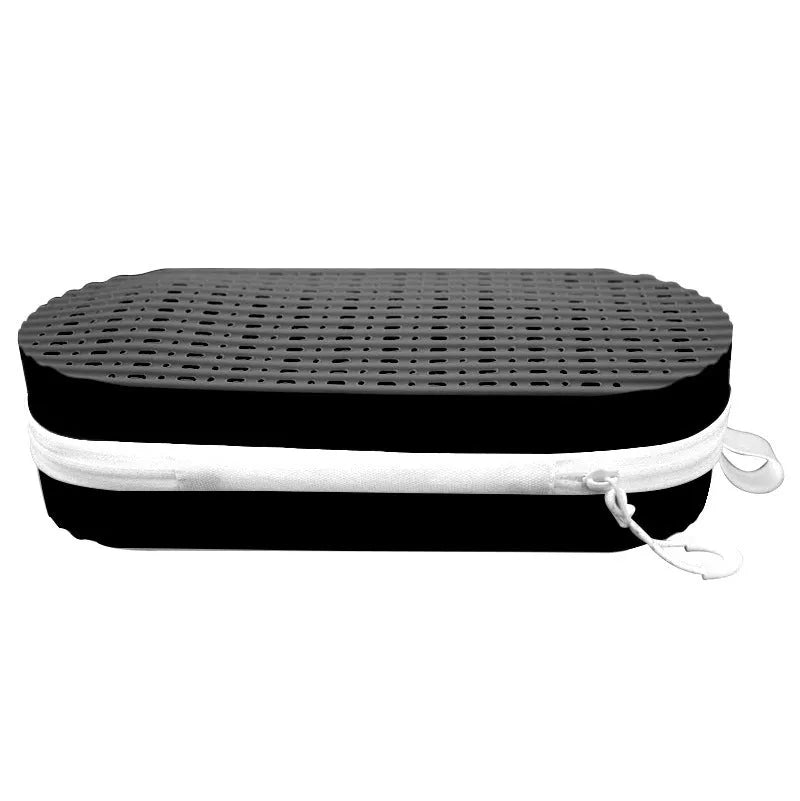 Silicone glasses case in multiple colours showing modern design with dimensions 200x80x50mm