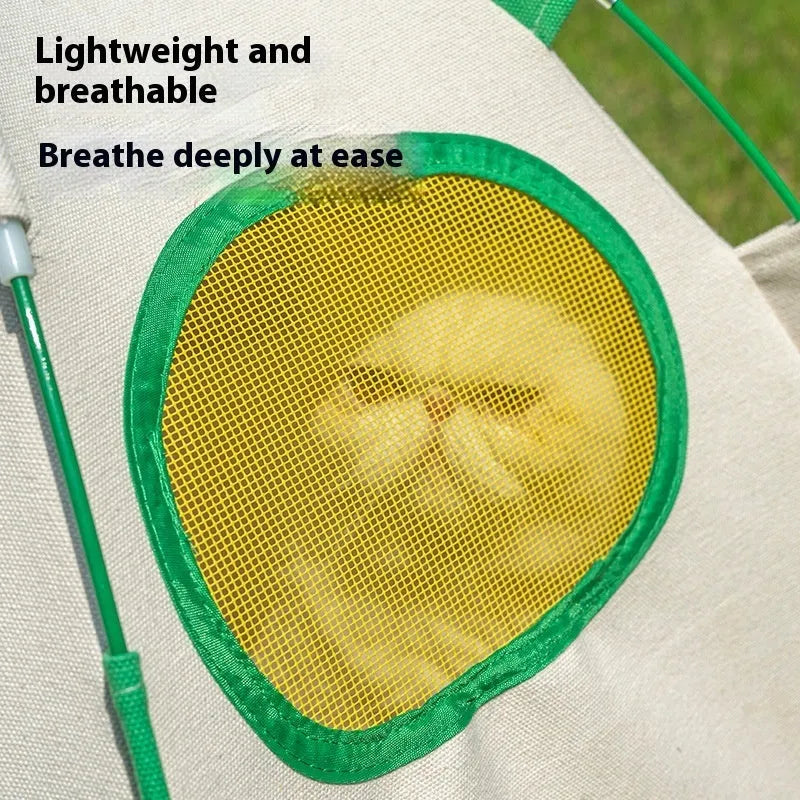 Dome-shaped cloth cat nest tent with a thick pad inside, packaged as a gift.