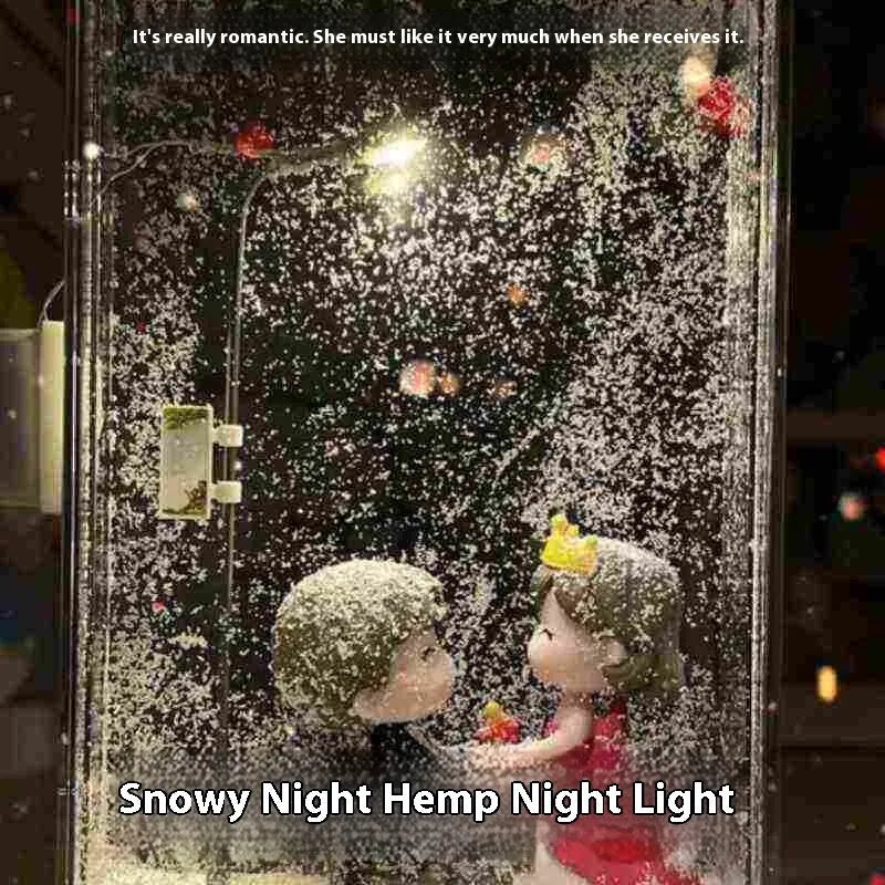 DIY snowy night light kit components for building a small street lamp Christmas desktop decor