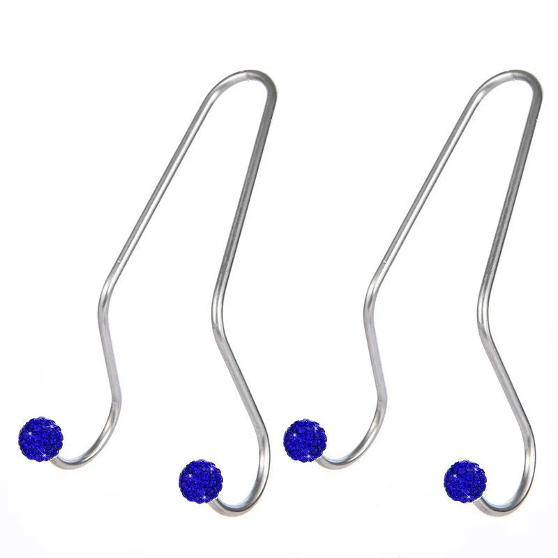 Two stainless steel diamond decorative hooks for car seat organisation in various colours.