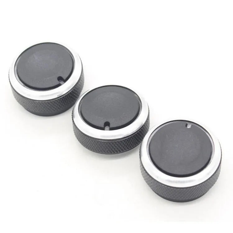 Three black aluminium air conditioning knobs for Chevrolet Lefeng and Lechi cars
