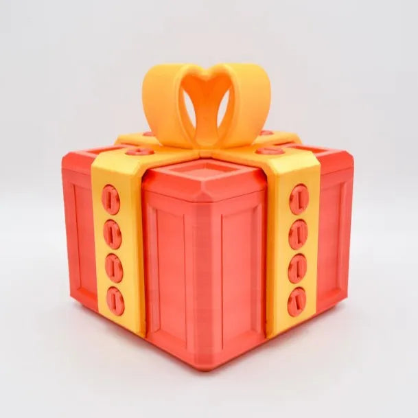 Christmas spoof middle finger gift box, 5cm plastic novelty toy in black and gold
