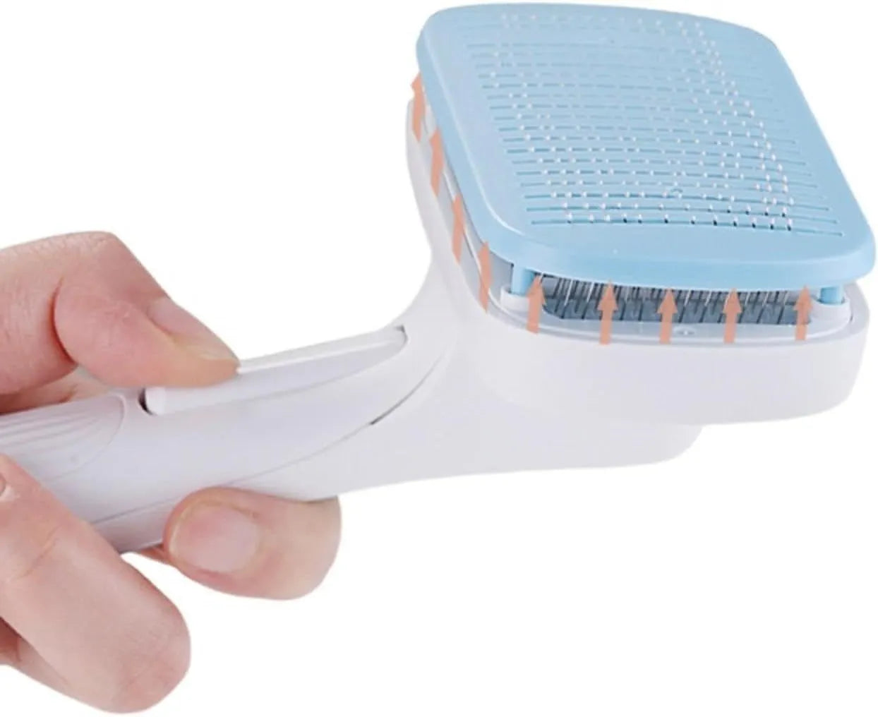 Automatic pet hair removal comb for dogs and cats measuring 10.7x19.5cm