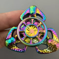 Flame butterfly alloy rotating fingertip gyro pressure reduction toy in colourful and grey options