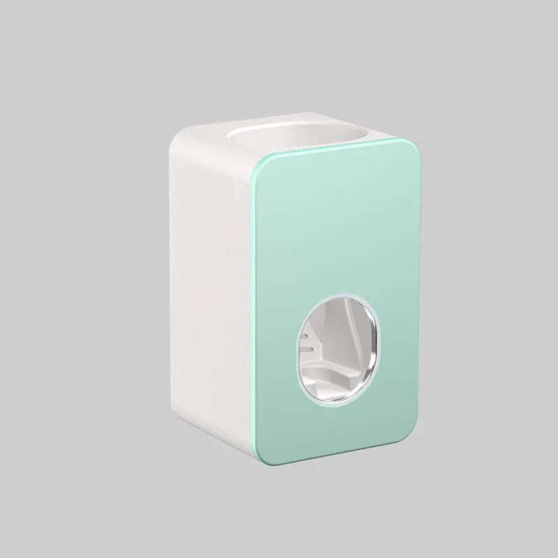 Automatic toothpaste dispenser wall-mounted punch-free in black colour with English packaging no logo