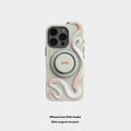 Leather mobile phone case for iPhone with full coverage protection in pink, black, or white colours