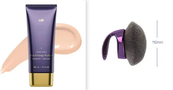 Waterproof body tattoo concealer care cream with foundation brush in packaging