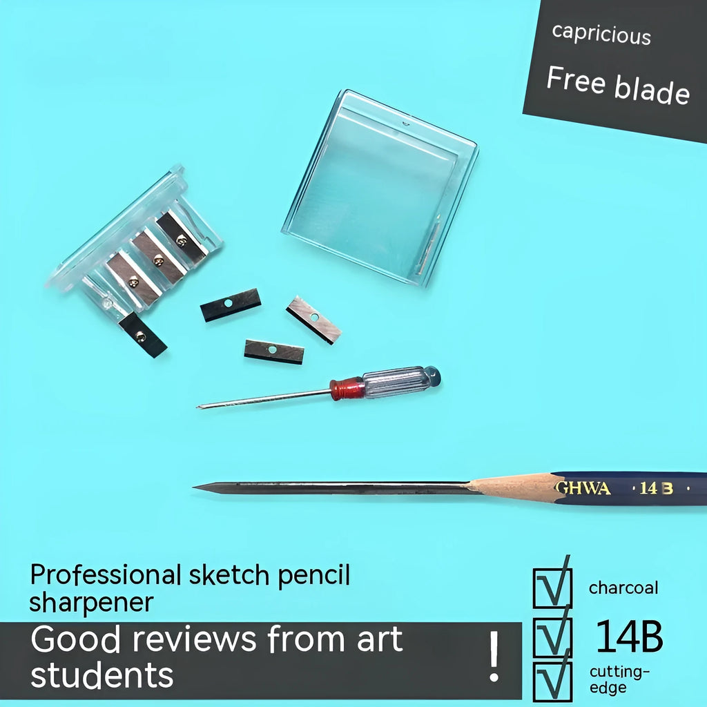 Four-hole plastic geometric pencil sharpener with screwdriver tool, from a 288-piece bulk pack.