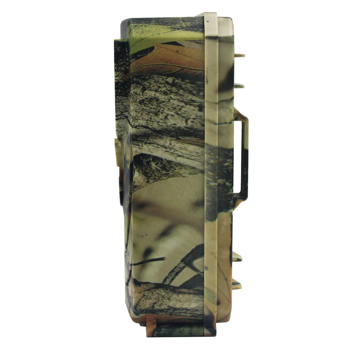 Yellow brown hunting game camera with infrared sensors for night vision wildlife monitoring