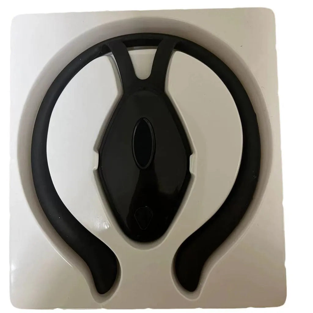 Children's portable posture corrector with LCD display, vibration reminder, USB charging, in black or orange.