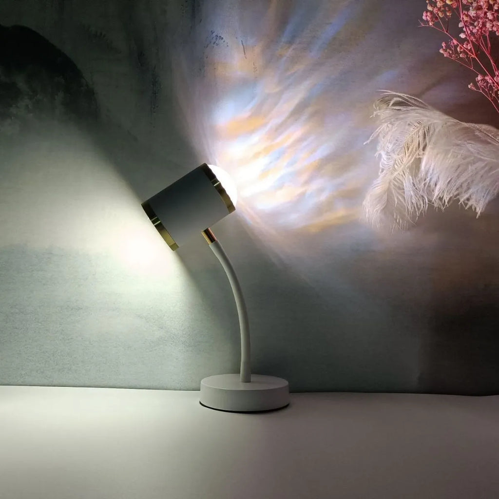 Black and white double-headed photography atmosphere lamp with metal construction for studio lighting