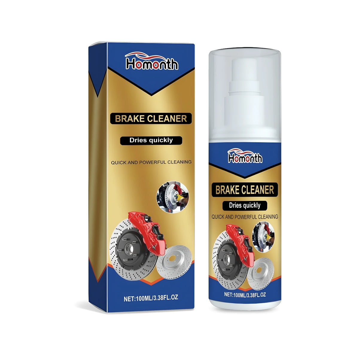 100ml water-based car brake cleaner in a PET bottle with surfactant formula for brake maintenance
