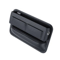 Black PU leather car seat gap storage box with data cable hole filling central console space