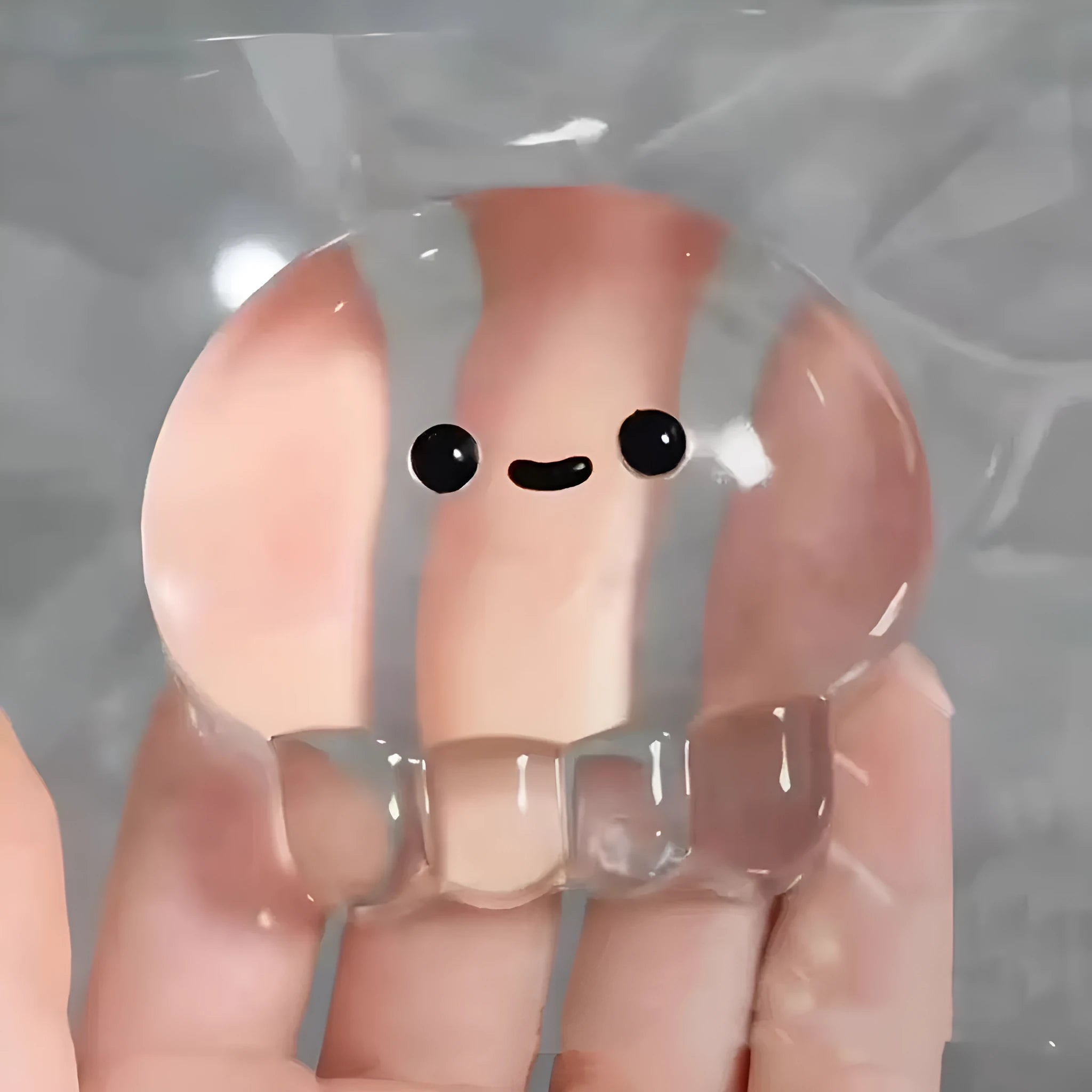 Crystal bubble ball pinch decompression TPR stress relief squeeze toy in transparent colour