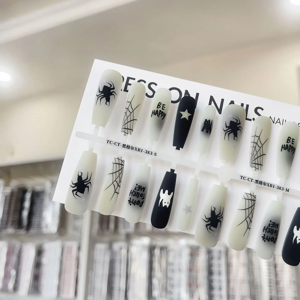 Cartoon ancient style nail stickers 40 pieces with glossy seal layer for ladies retro nail art