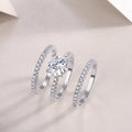 2-carat moissanite ring set in S925 silver with platinum plating, GRA certificate and gift box, sizes 5 to 9
