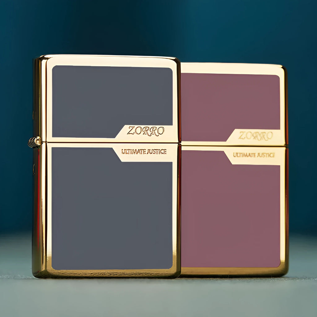 Titanium Color Block kerosene lighter with copper shell and wire drawing finish