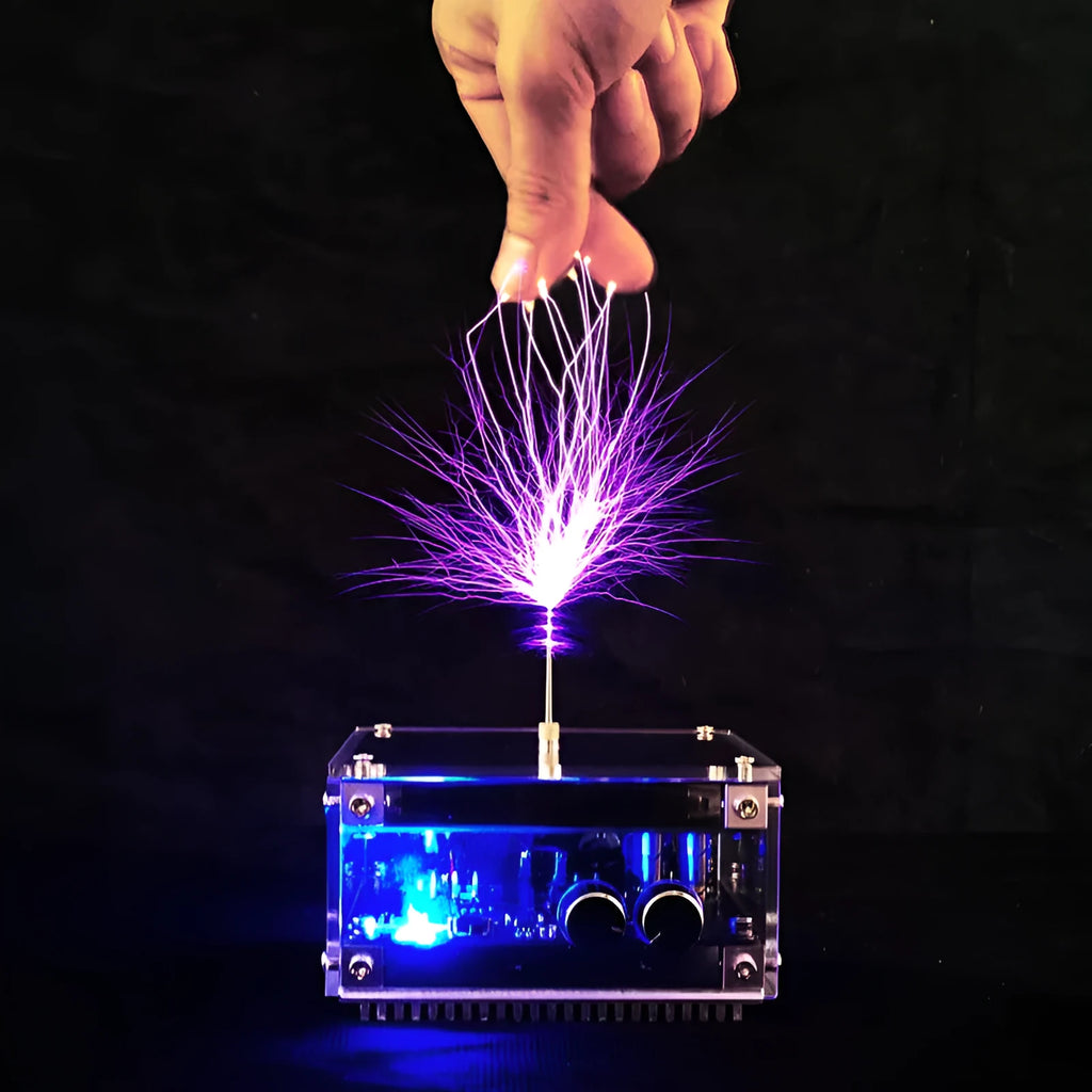 Music Tesla Coil 10cm vinyl record format with copper substrate, long arc and Bluetooth music dual mode