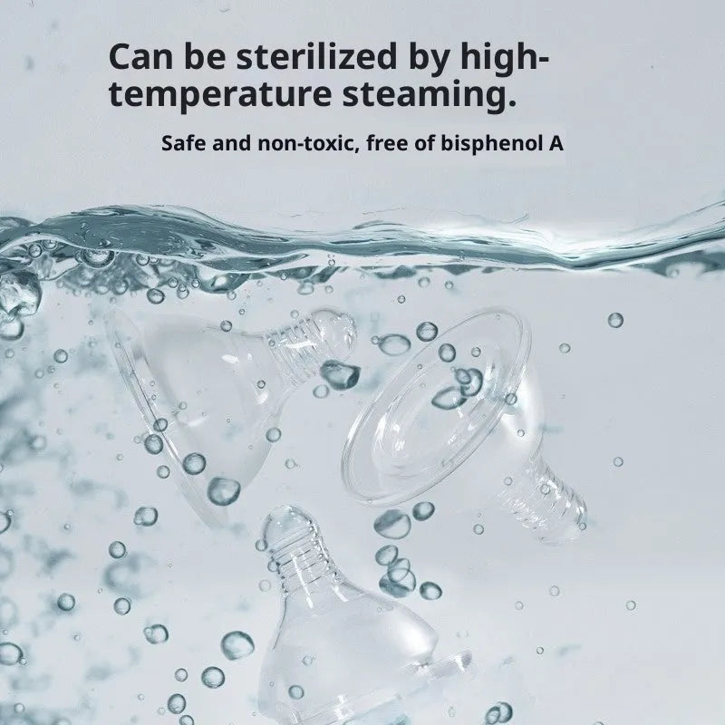 Transparent liquid silicone baby bottle nipple with cross hole for newborns 0-3 months
