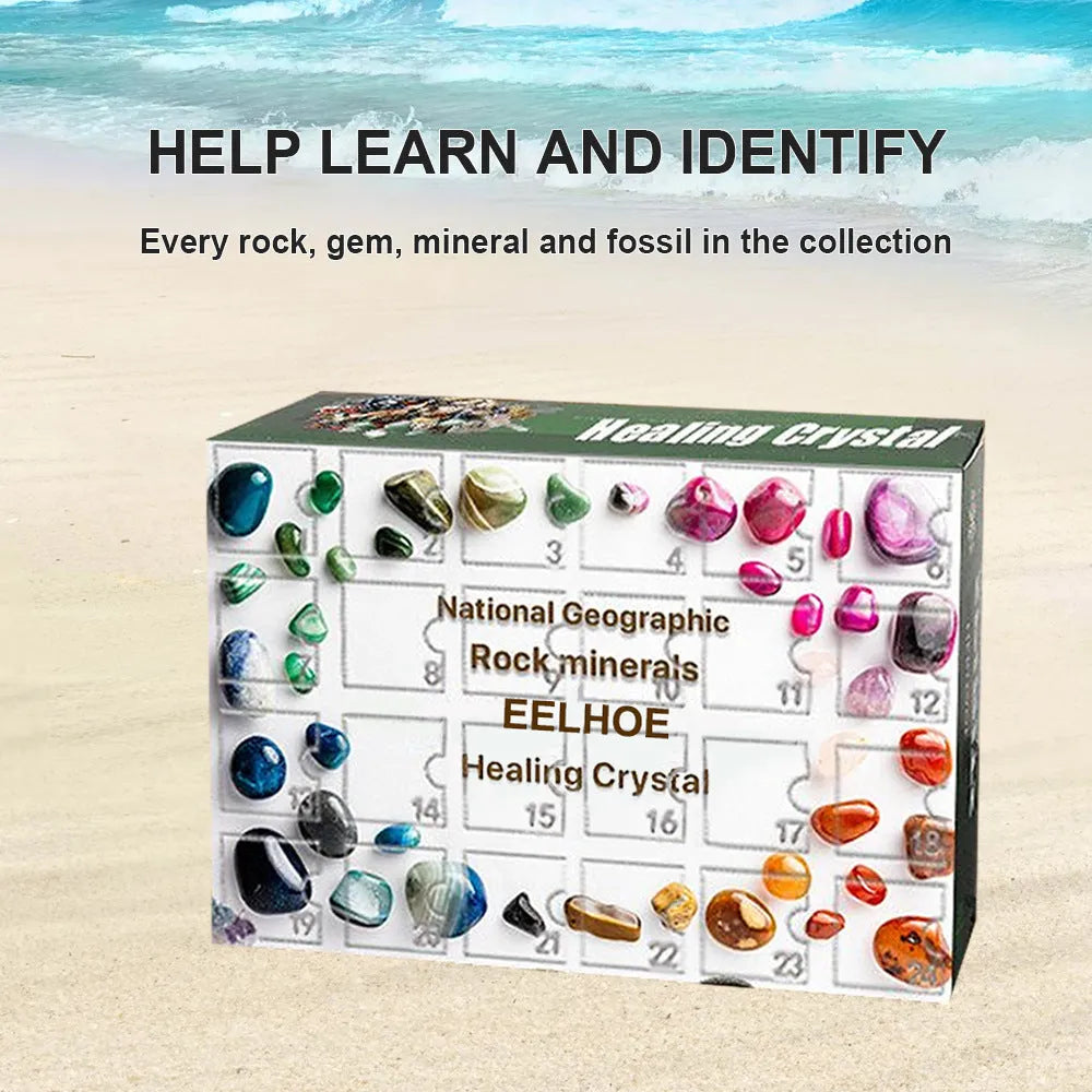 Ore green gift box with 24 internal compartments for organisation and storage.