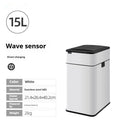 Stainless steel automatic sensor trash can with square bucket and deodorant function.