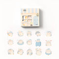 Penguin little naive style paper account stickers showing width range from 20mm to 50mm