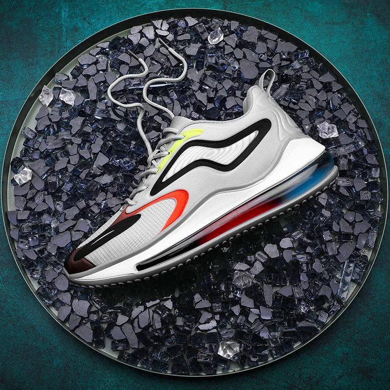 Men's lightweight mesh running shoes with composite sole, EVA insole, flat heel, low upper, shallow mouth, sizes 39-46