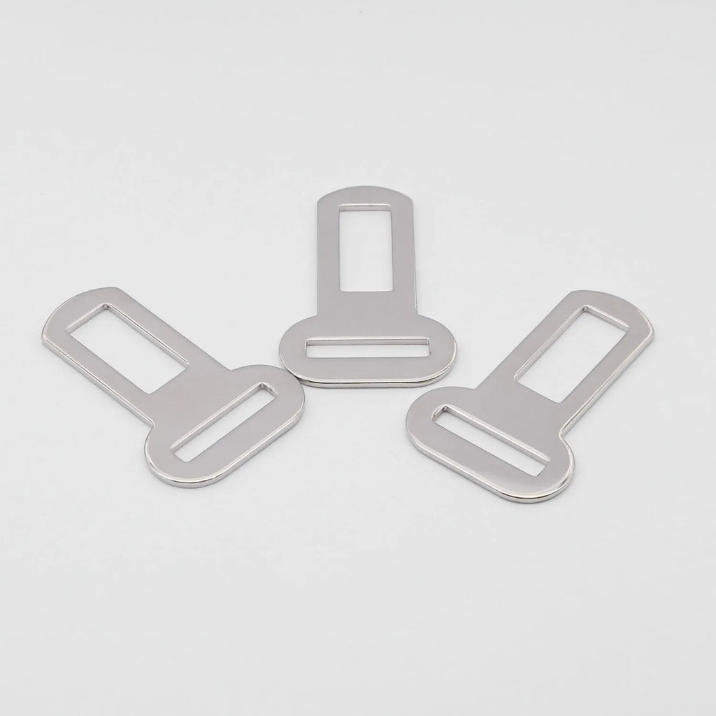 26mm silvery metal pet safety buckle for car seat belt and leash connections