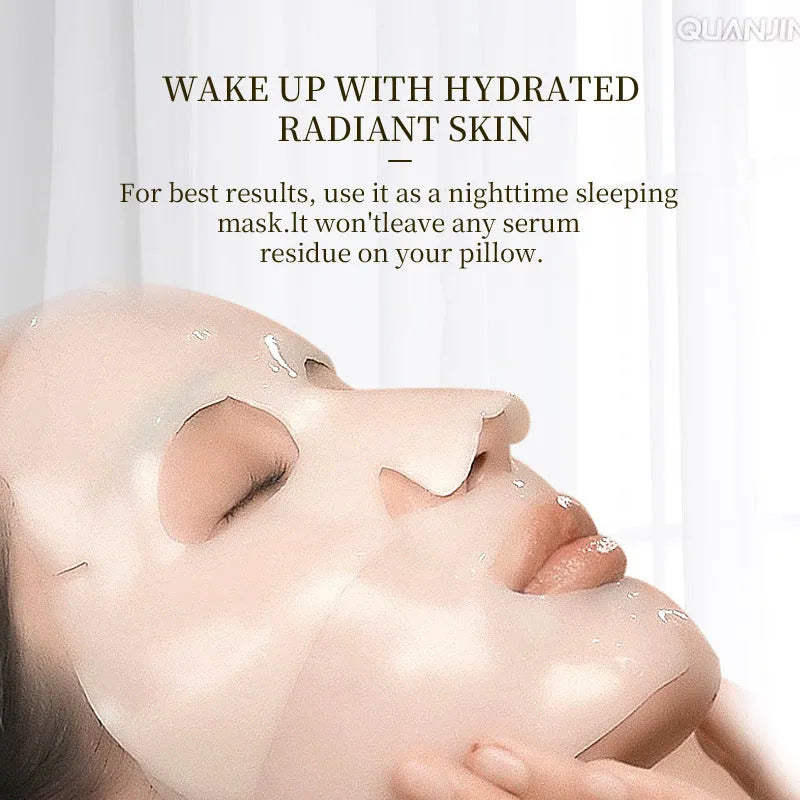 Collagen face mask sheet 34g for deep hydration firming and brightening in 4-piece box