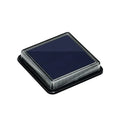 Solar floor tile lamp for outdoor staircase layout with aluminium body and glass shade