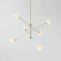Children's bedroom chandelier with iron construction and LED light in blue green white finish
