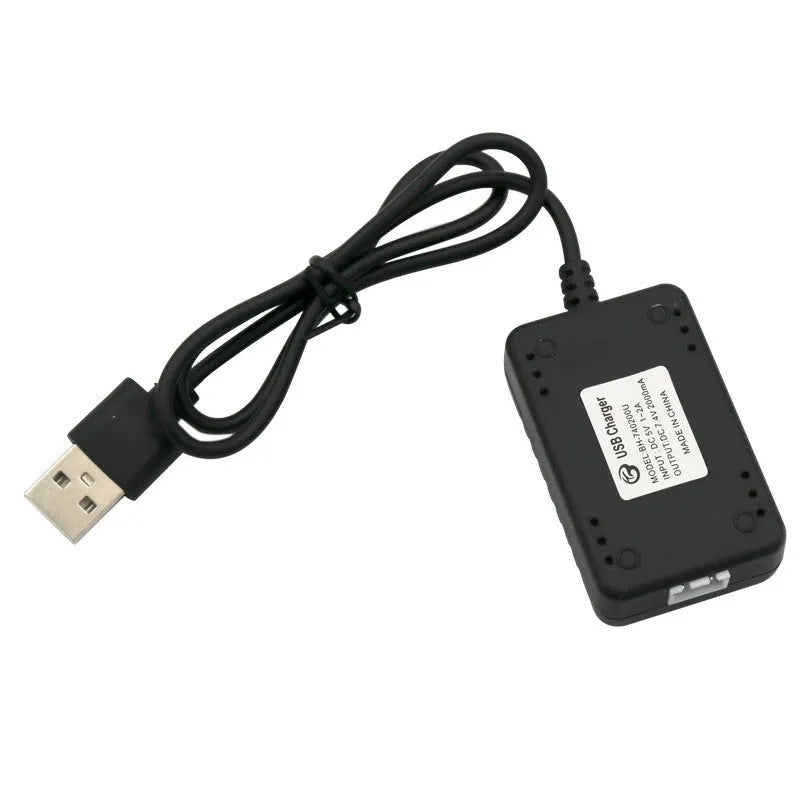2S lithium battery balance USB charging cable for car model UAV, 7.4V 2000mA output, 15W, red charging indicator