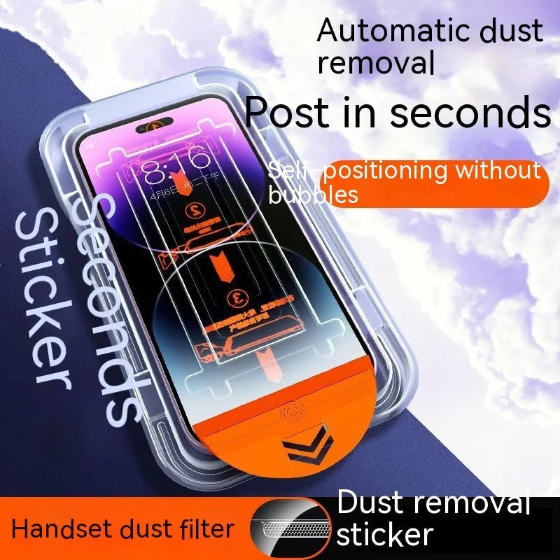 Two-pack of tempered glass privacy screen protectors for iPhone with anti-fingerprint finish.