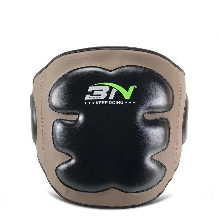 Boxing chest protection target with waist strap in dark grey and khaki colours