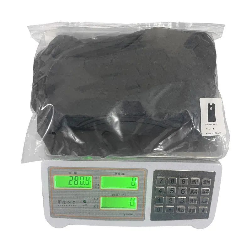 Black tight quick-dry basketball sports vest with anti-collision padding for unisex training