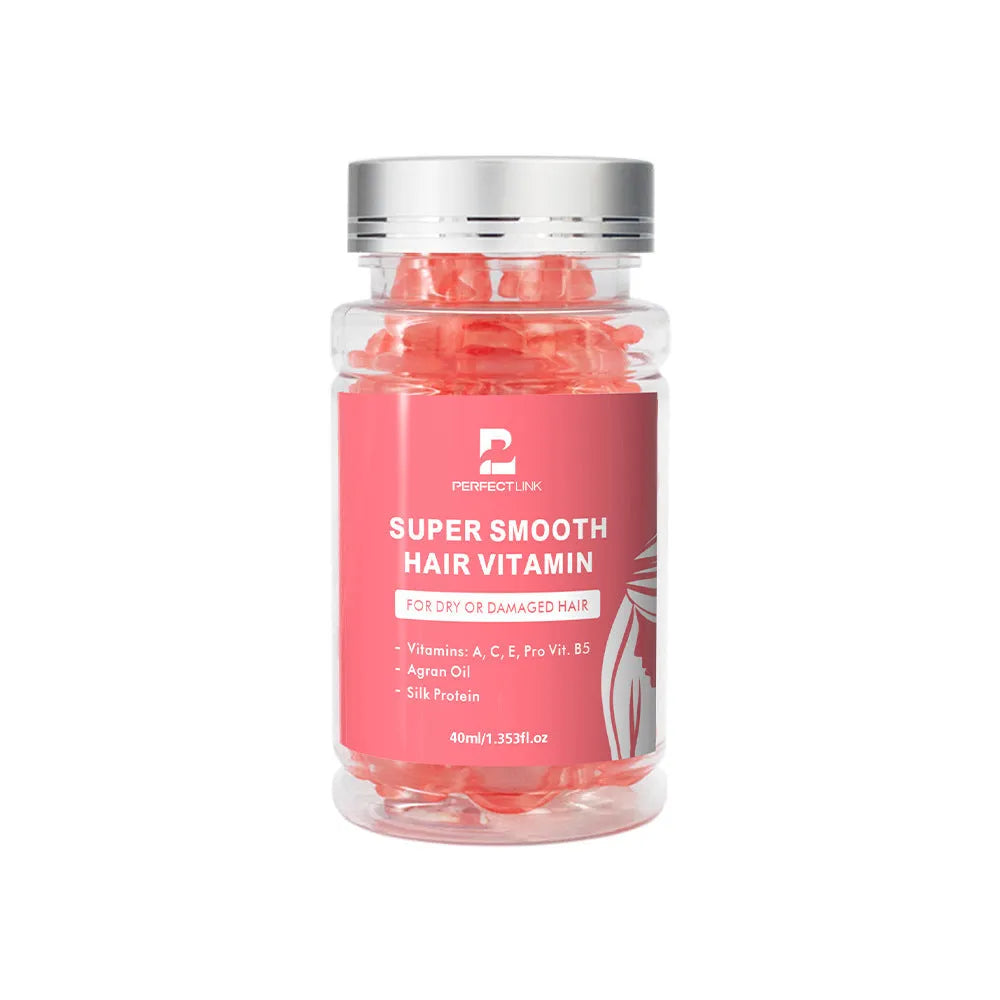 40ml Vitamin Nuts Hair Care Essential Oil bottle in one of six colour options: Red, Purple, Gold, Blue, Yellow, or Pink.