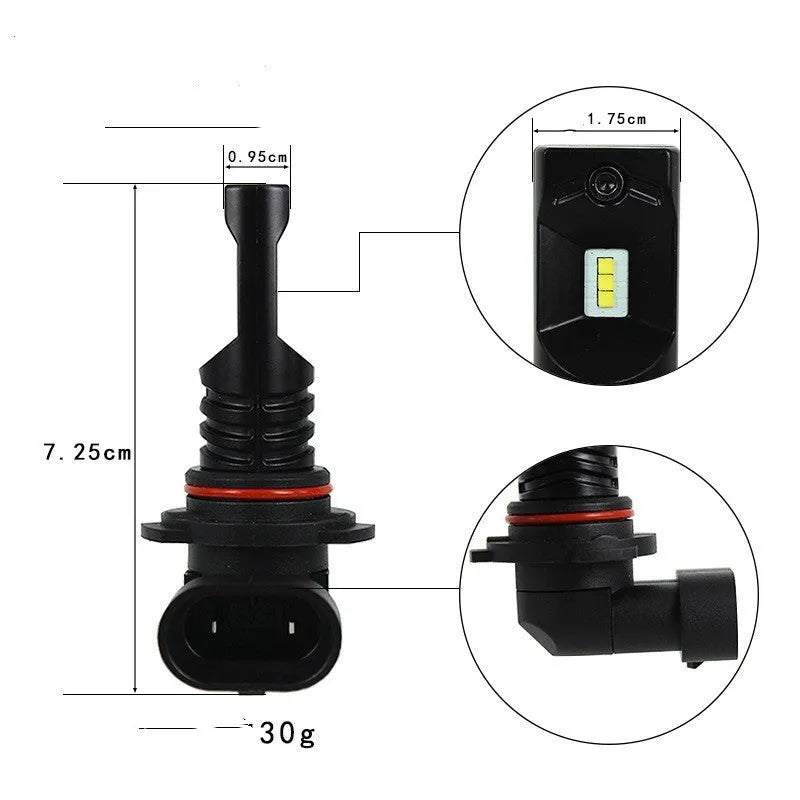 CSP high-power automotive LED fog lamp headlight unit for 9005 9006 sockets