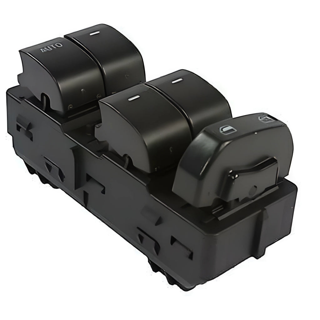 Black Ford electric window regulator switch component with part number BT4Z-14529-AA.