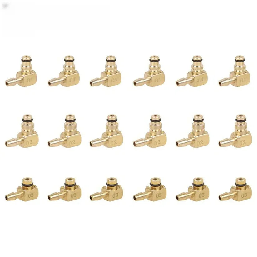 Brass fuel injection flow meter and oil return measuring instrument for automotive diagnostics