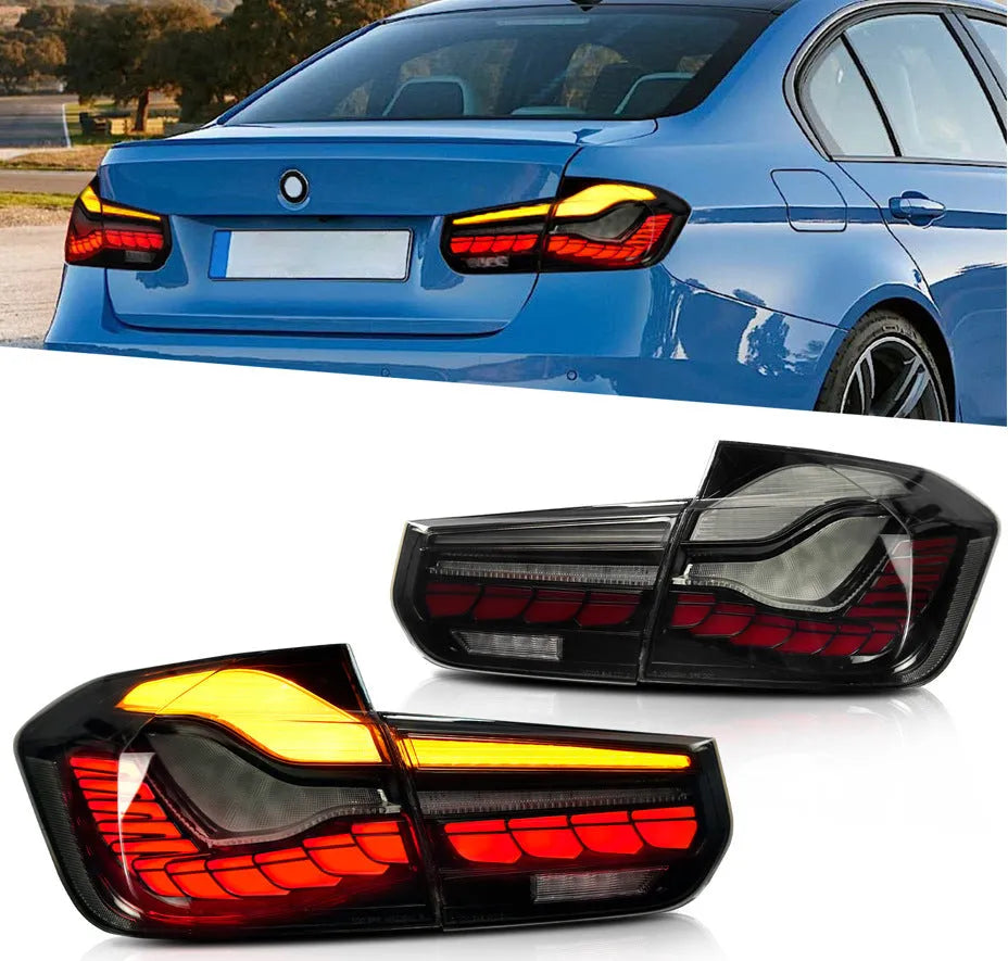 LED car taillight assembly for BMW 3 Series F30 F35, 12V 20W, red or brown mirror cover, left or right side