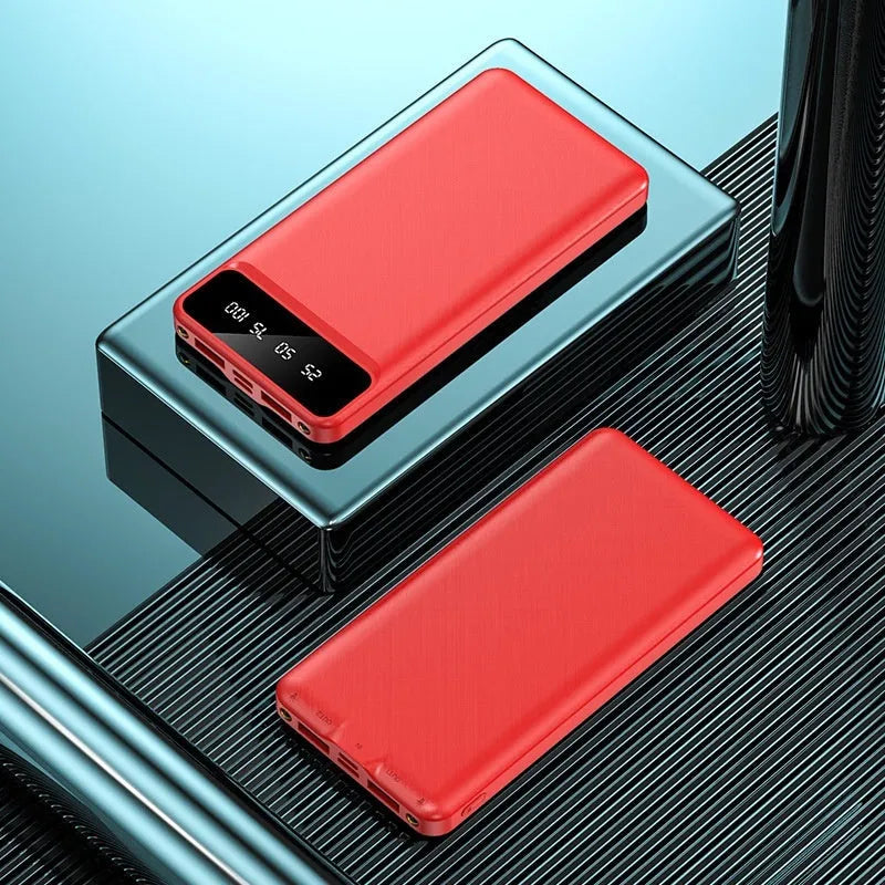 20000mAh capacity portable power bank with cable in industrial plastic case