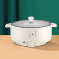Integrated electric hot pot with non-stick coating and stainless steel body in green colour