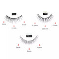 Reusable self-adhesive false eyelashes in white round gift box with three pairs