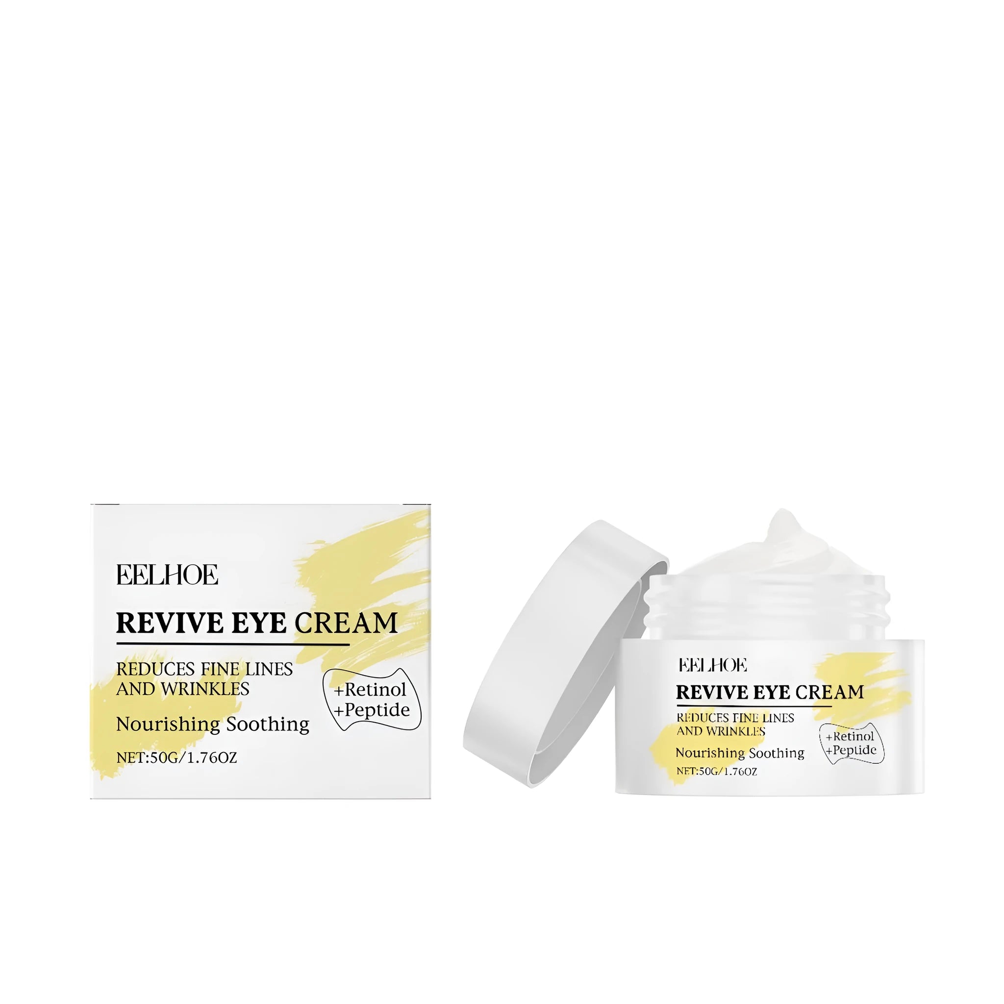Revitalising Nourishing Eye Cream 50g jar with retinol and oligopeptide-1 for dark circles and fine lines