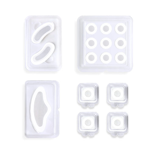Transparent hydrocolloid acne cover patches for spot treatment, showing single and multiple patch options