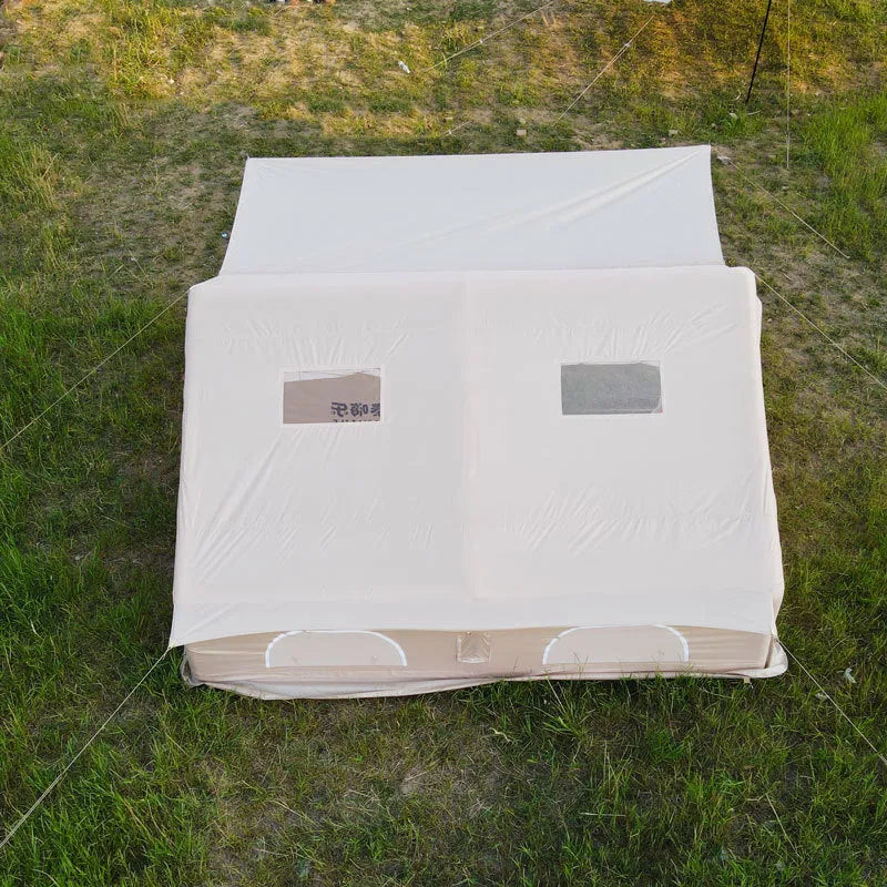Double-layer inflatable camping tent in Oxford cloth colour with air column poles and pump included