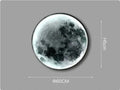 Bedroom bedside moon wall lamp – 30cm diameter dimmable acrylic warm white light