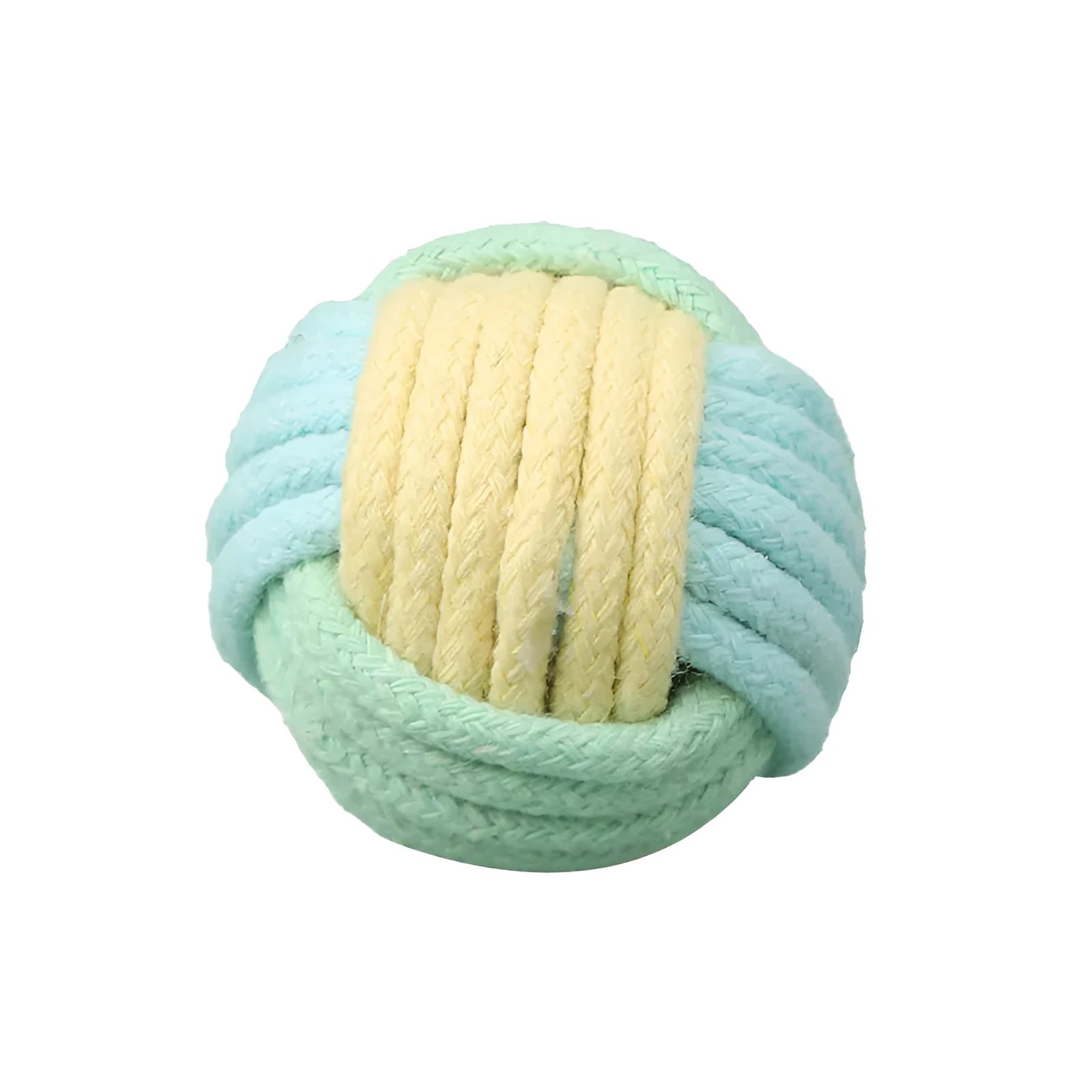Handmade cat hair ball plush cotton toy measuring 5cm in blue powder, green blue and pink green colour options